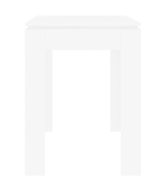 Eettafel 120x60x76 cm spaanplaat wit