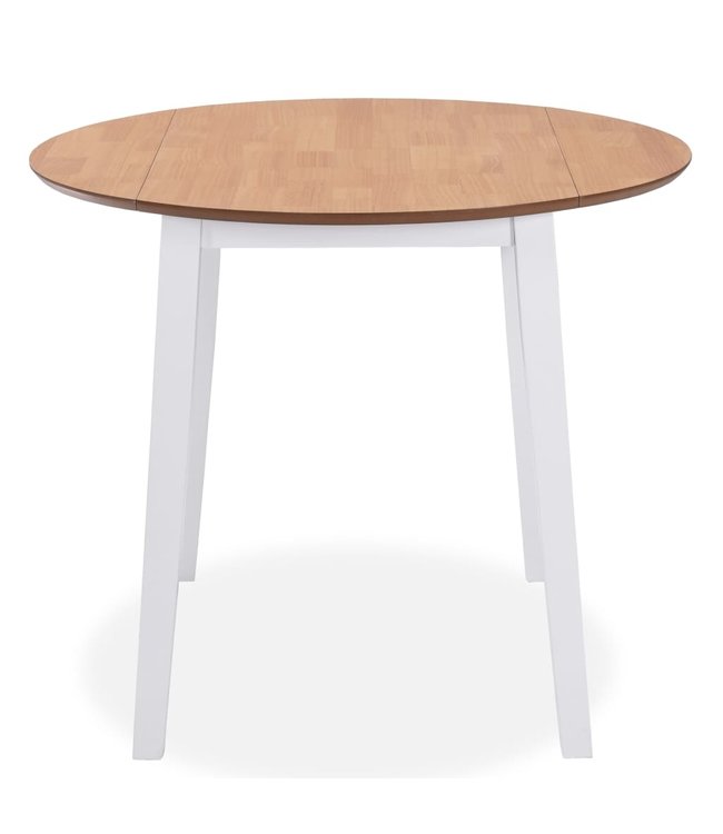 Eettafel inklapbaar rond MDF wit
