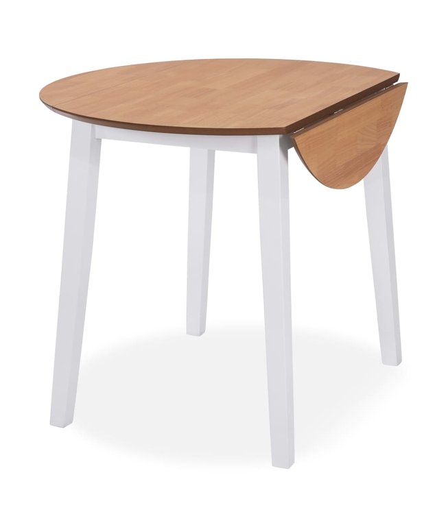 Eettafel inklapbaar rond MDF wit