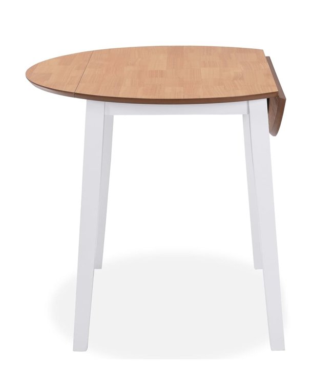 Eettafel inklapbaar rond MDF wit