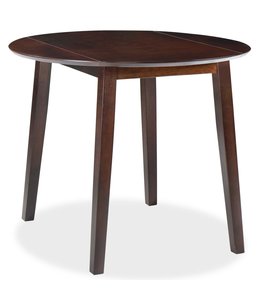 Eettafel inklapbaar rond MDF bruin