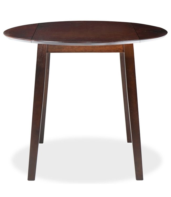 Eettafel inklapbaar rond MDF bruin