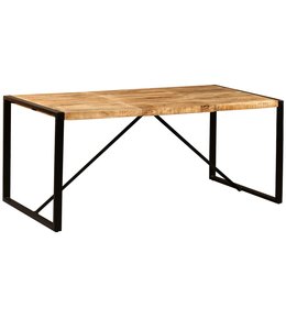 Eettafel 180 cm massief ruw mangohout