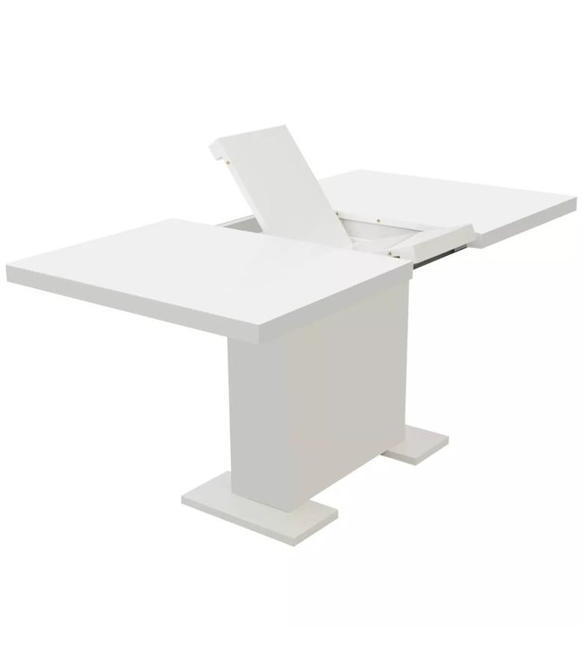Eettafel verlengbaar hoogglans wit