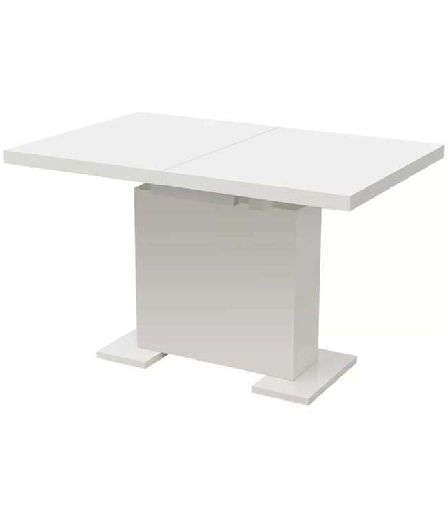 Eettafel verlengbaar hoogglans wit
