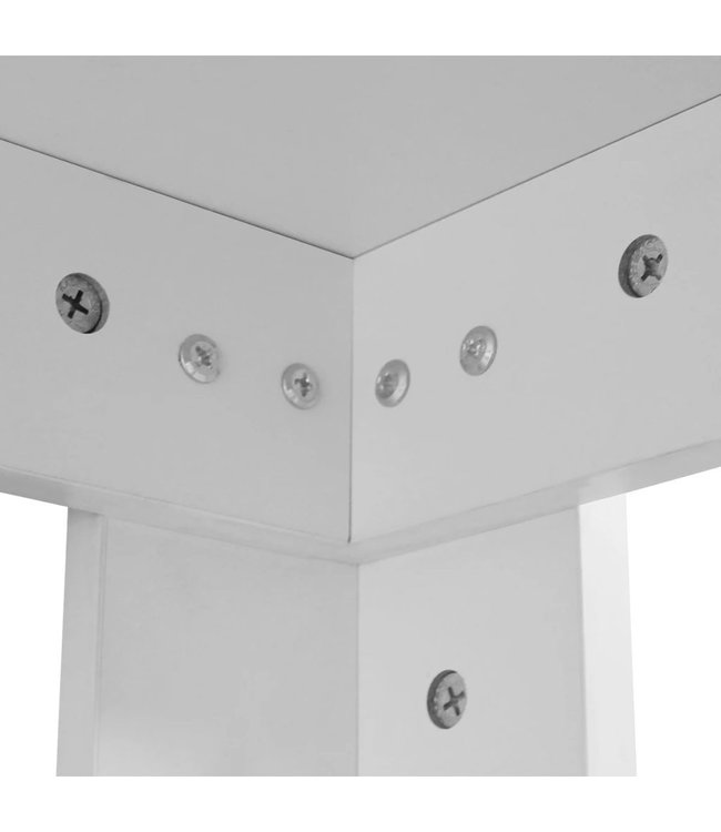 Eettafel 140x80x75 cm wit