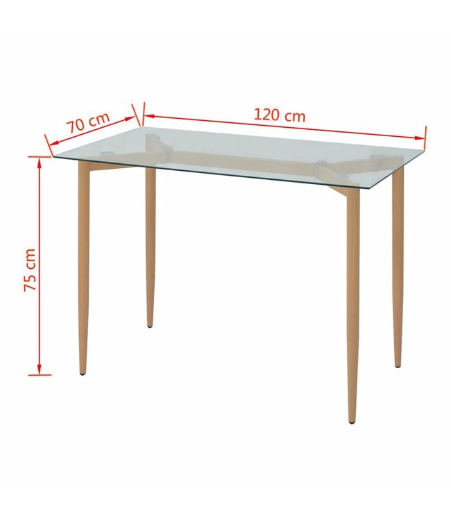 Eettafel 120x70x75 cm