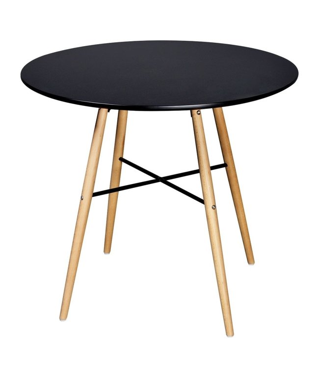 Eettafel rond MDF zwart