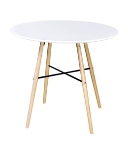 Eettafel rond MDF wit