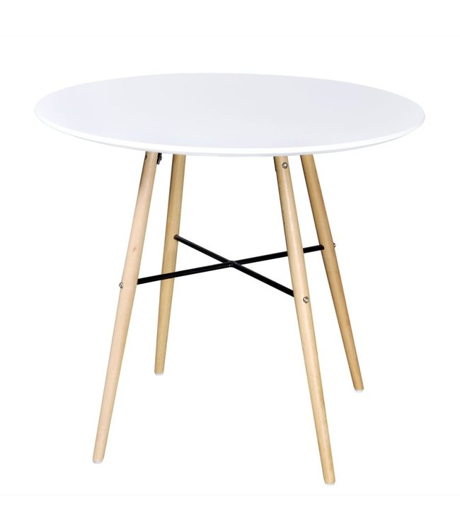 Eettafel rond MDF wit