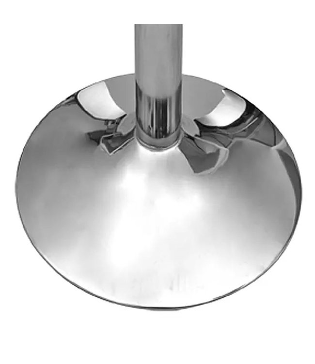 Bartafel met 1 stalen poot MDF hoogglans wit