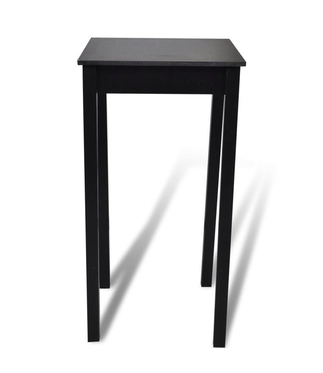 Bartafel 55x55x107 cm MDF zwart