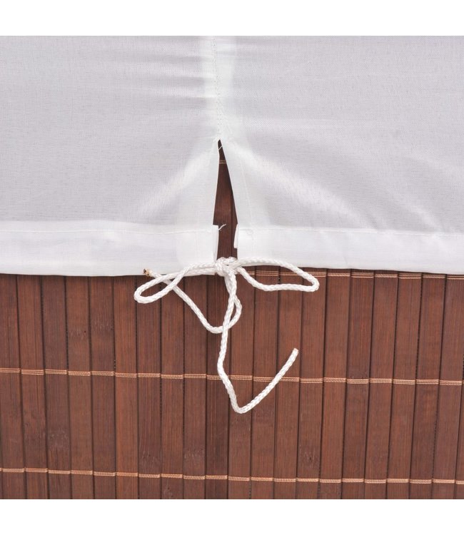 Wasmand rechthoekig bamboe bruin