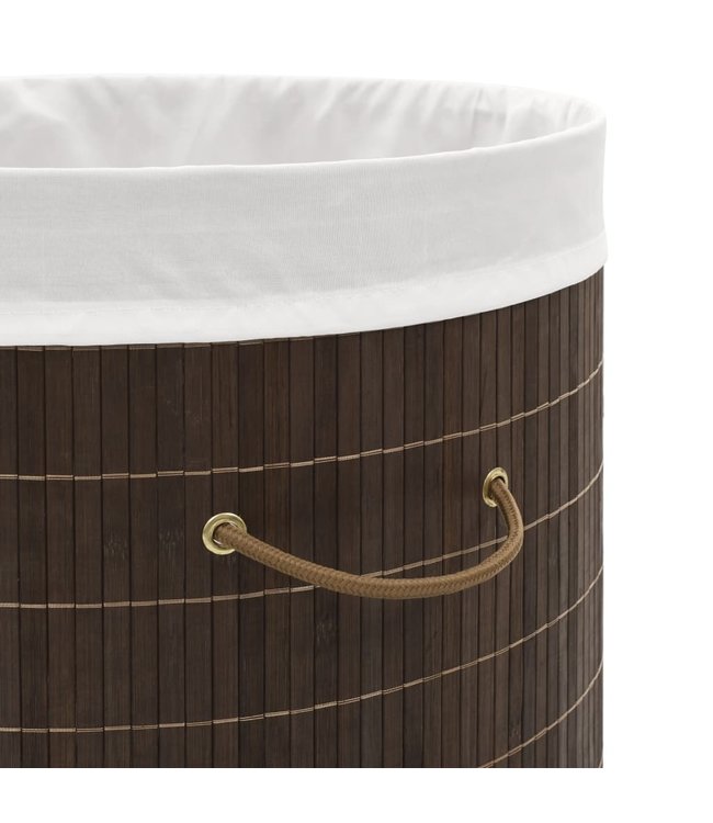 Wasmand ovaal bamboe donkerbruin