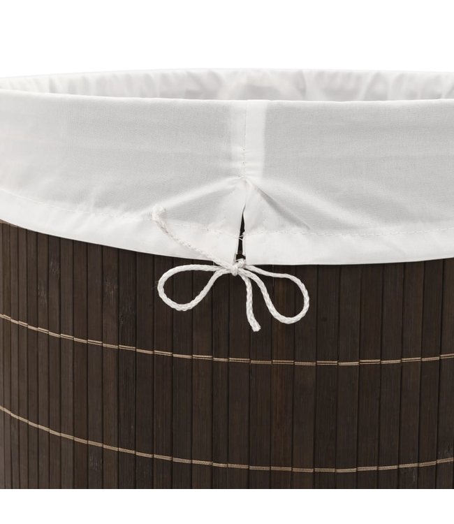 Wasmand ovaal bamboe donkerbruin