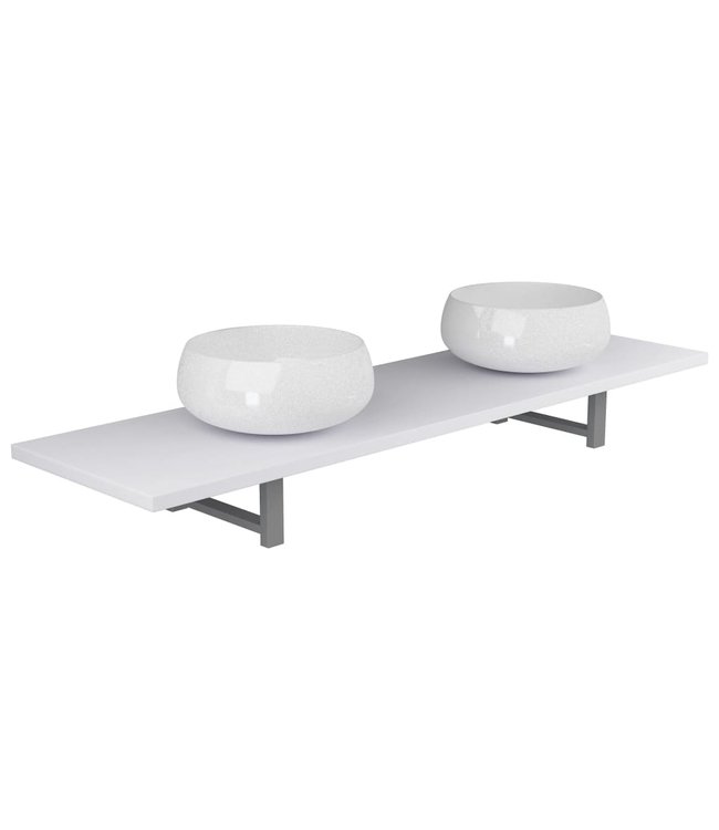 3-delige Badkamermeubelset keramiek wit