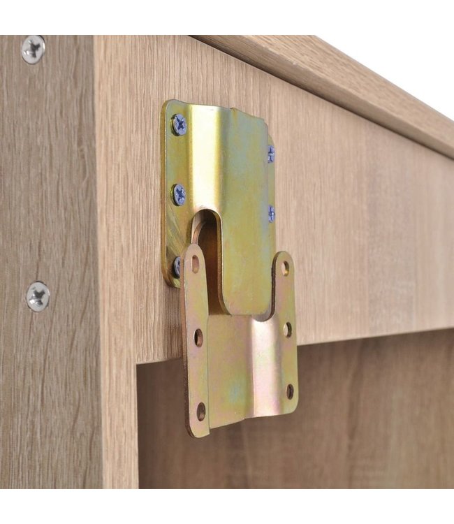 Badkamermeubelset 11-delig met kraan en wasbak beige