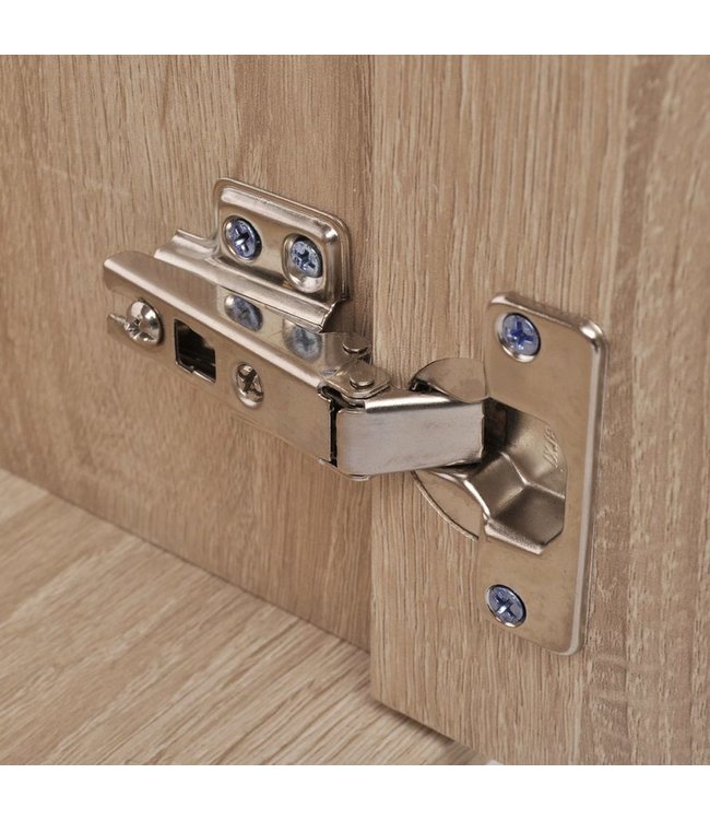 Badkamermeubelset met wasbak beige 3-dlg