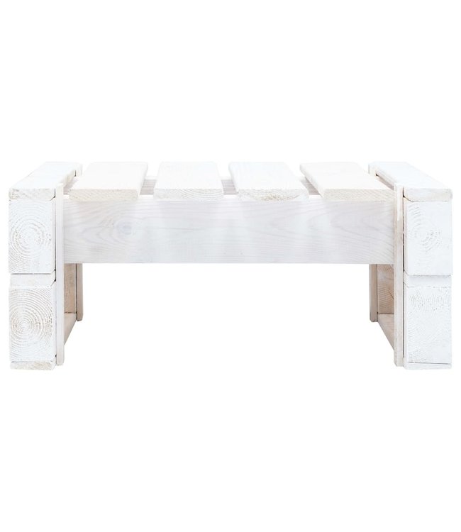Tuinhocker pallet hout wit