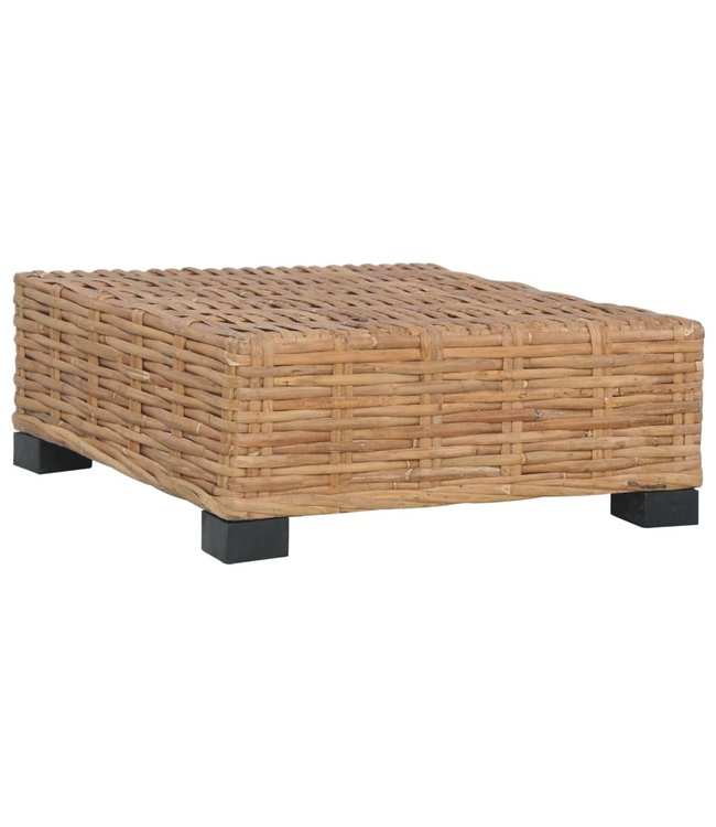 Voetensteun met kussen natuurlijk rattan