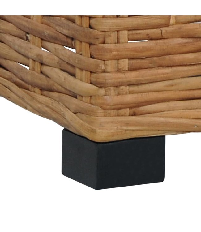 Voetensteun met kussen natuurlijk rattan