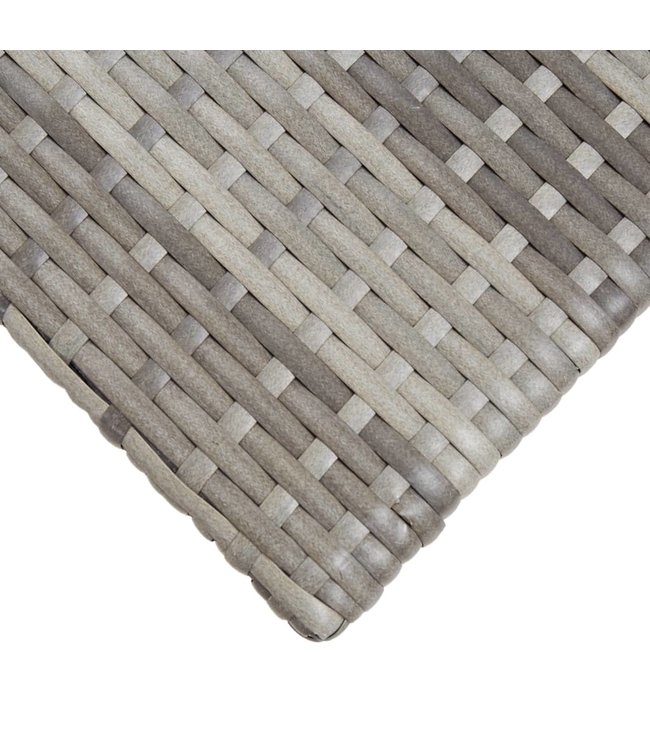 Theetafel 50x50x47 cm poly rattan grijs