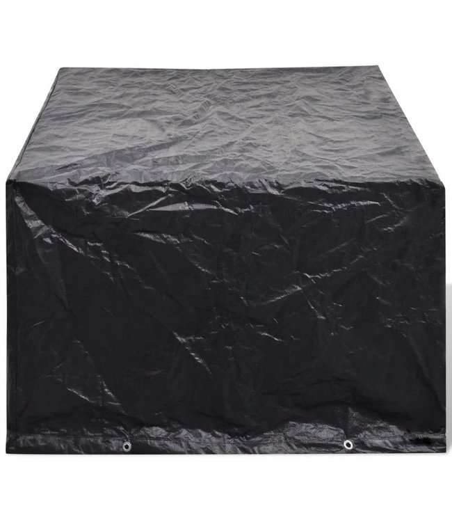 Tuinmeubelhoes 4-persoons poly rattan set 8 rijggaten 180x140cm