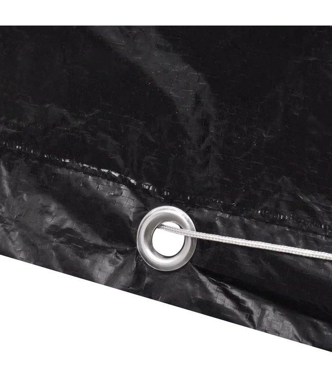 Tuinmeubelhoes 4-persoons poly rattan set 8 rijggaten 180x140cm