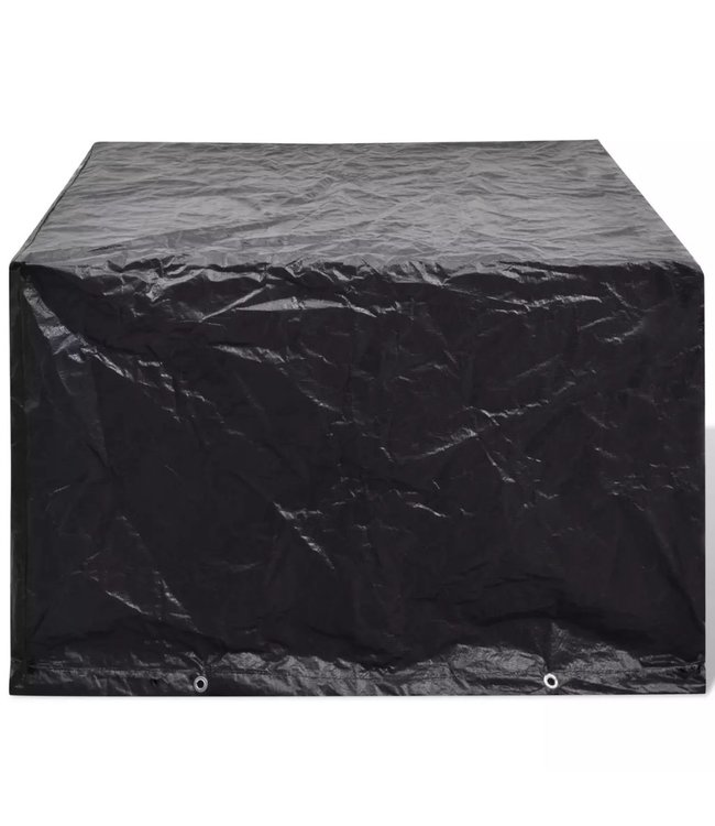 Tuinmeubelhoes 4-persoons poly rattan set 8 oogjes 113x113 cm