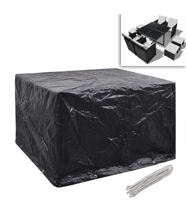 Tuinmeubelhoezen poly rattan 2 st 4-persoons 113x113 cm