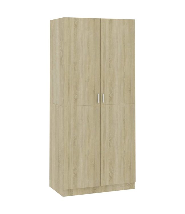 Kledingkast 90x52x200 cm spaanplaat sonoma eikenkleurig