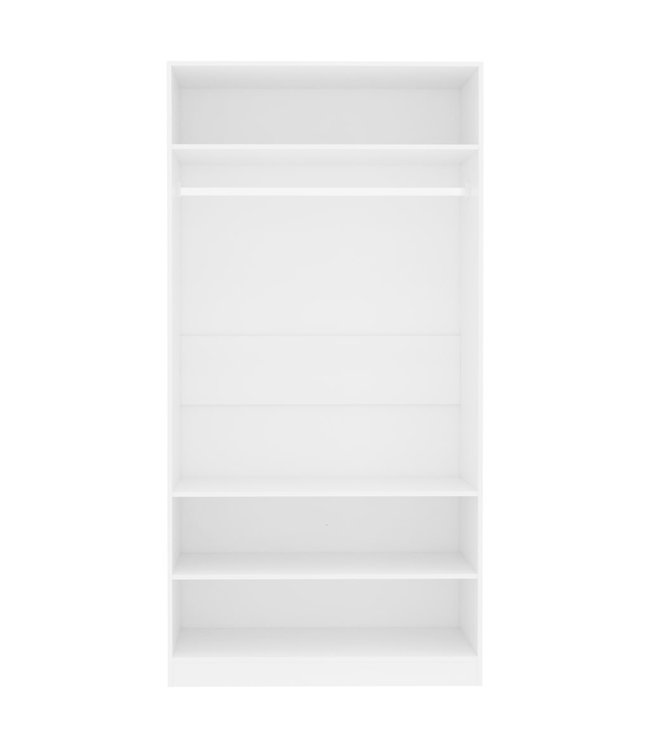 Kledingkast 100x50x200 cm spaanplaat wit