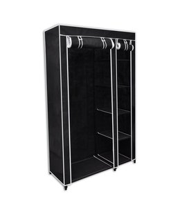 Kledingkast opvouwbaar 110x45x175 cm zwart