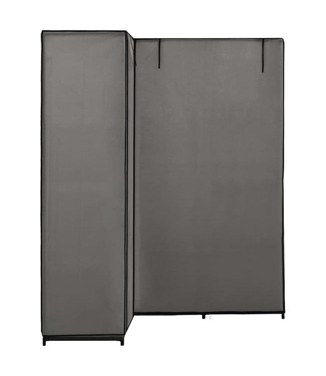 Hoekkledingkast 130x87x169 cm grijs