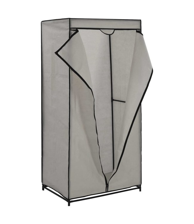 Kledingkast 75x50x160 cm grijs