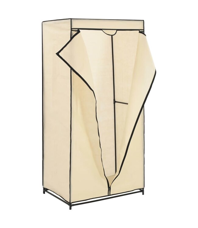 Kledingkast 75x50x160 cm crème