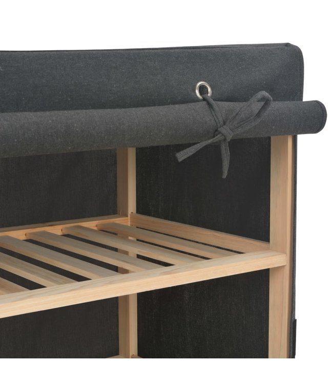 Kledingkast 200x40x170 cm stof grijs