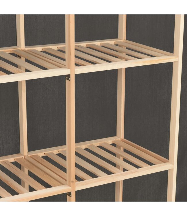 Kledingkast 173x40x170 cm stof grijs