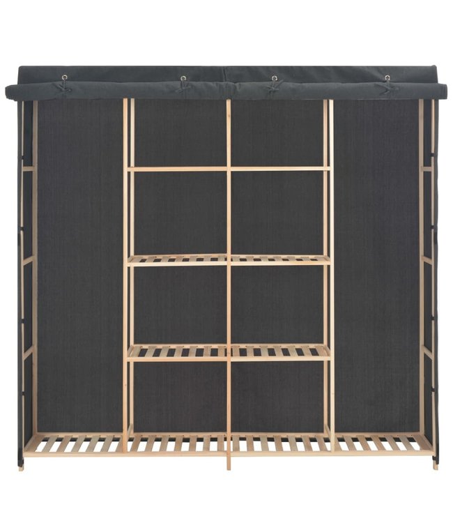 Kledingkast 173x40x170 cm stof grijs