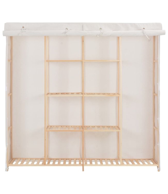 Kledingkast 173x40x170 cm stof wit