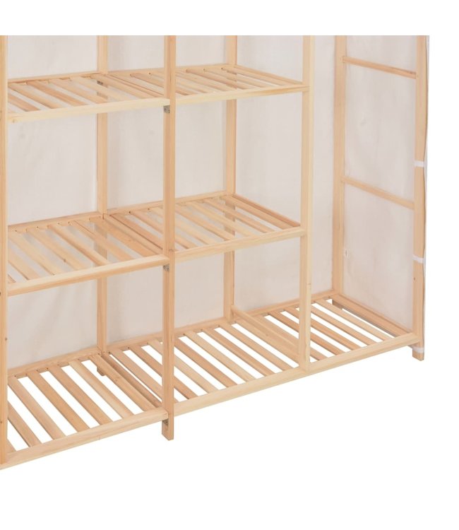 Kledingkast 173x40x170 cm stof wit