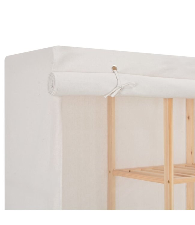 Kledingkast 173x40x170 cm stof wit