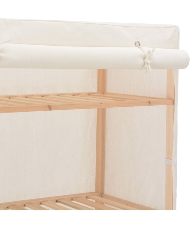 Kledingkast 79x40x170 cm stof wit