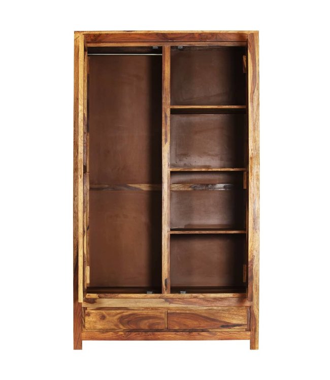 Kledingkast 110x55x190 cm massief sheeshamhout