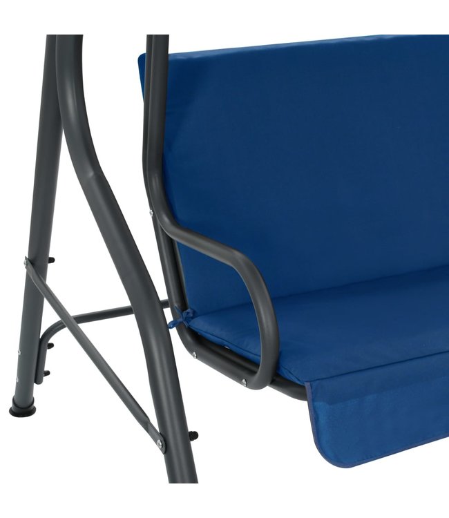 Schommelbank voor buiten 170x110x153 cm stof donkerblauw