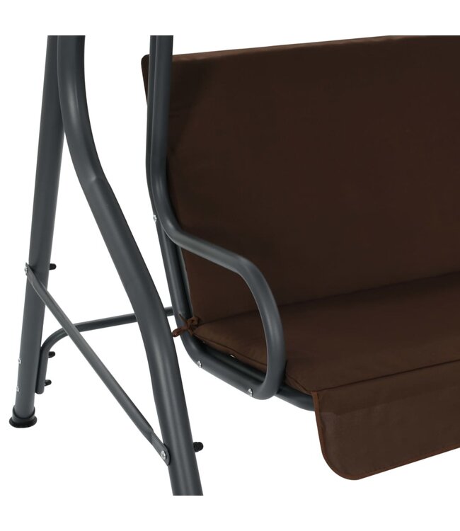 Schommelbank voor buiten 170x110x153 cm koffiekleurig
