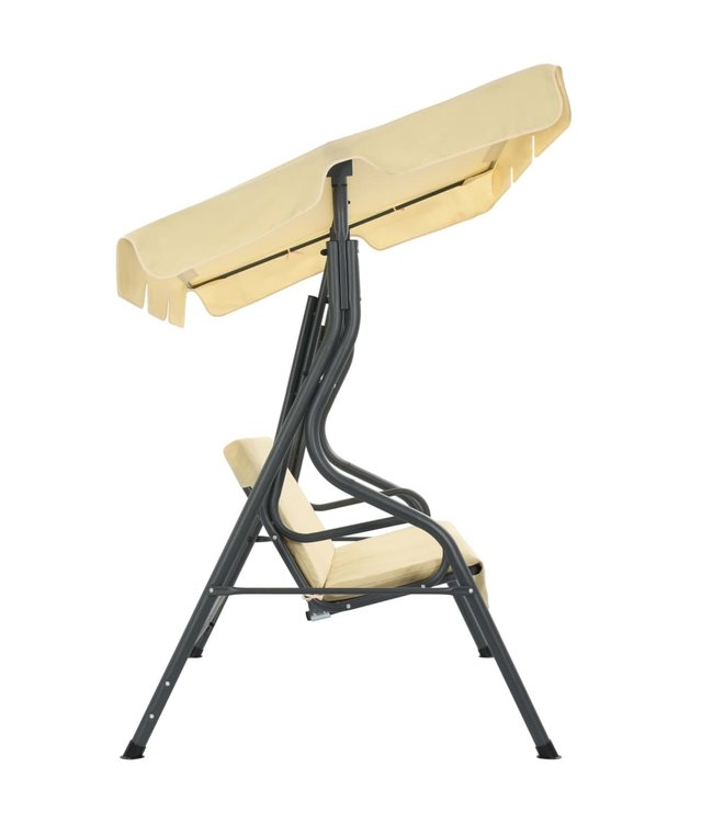 Schommelbank voor buiten 170x110x153 cm crèmewit