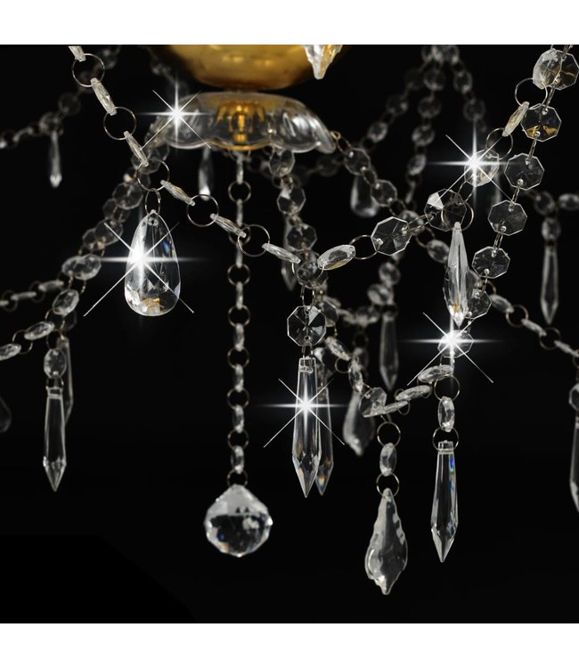 Kroonluchter 2-laags 15xE14 goudkleurig