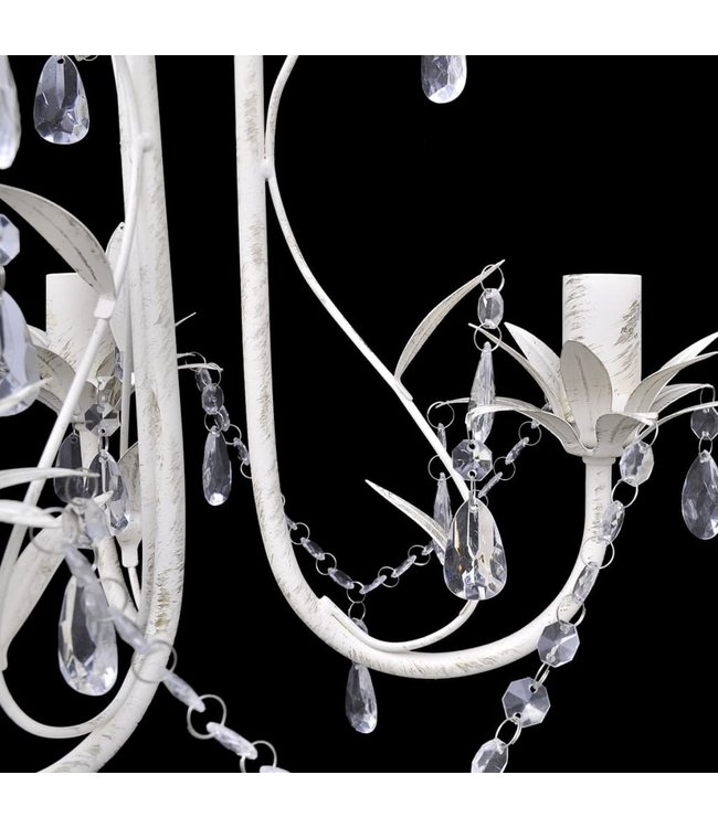 Kroonluchters kristal 2 st elegant wit