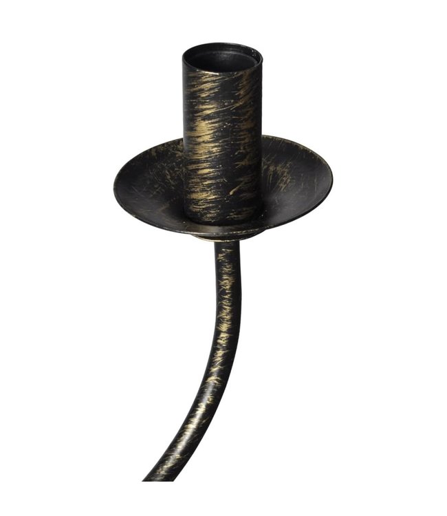 Kroonluchter zwart metaal 8 x E14 lampen